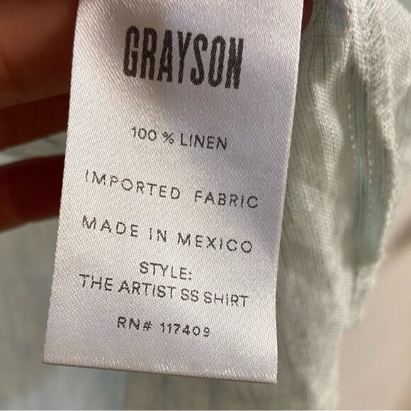 Grayson Frank & Eileen the Artist SS shirt linen pop over dolman sleeves Medium - Picture 7 of 7